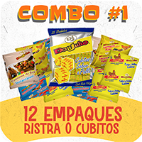 12 empaques de ristra o cubitos